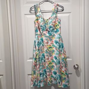 Tradition abstract multicolour design dress
